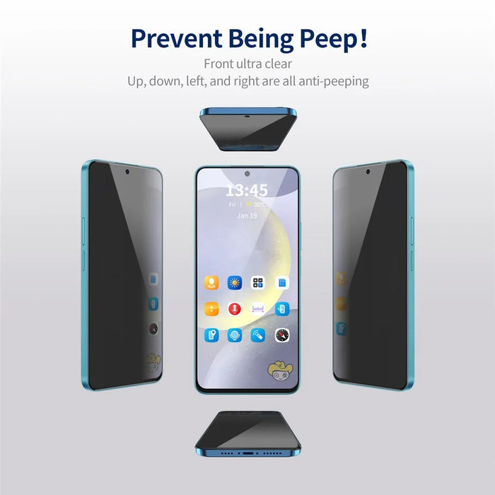 ENKAY HAT PRINCE 5Pcs For Samsung Galaxy S23 Privacy Screen Protector Silk Printing Anti-Peep Film - 2