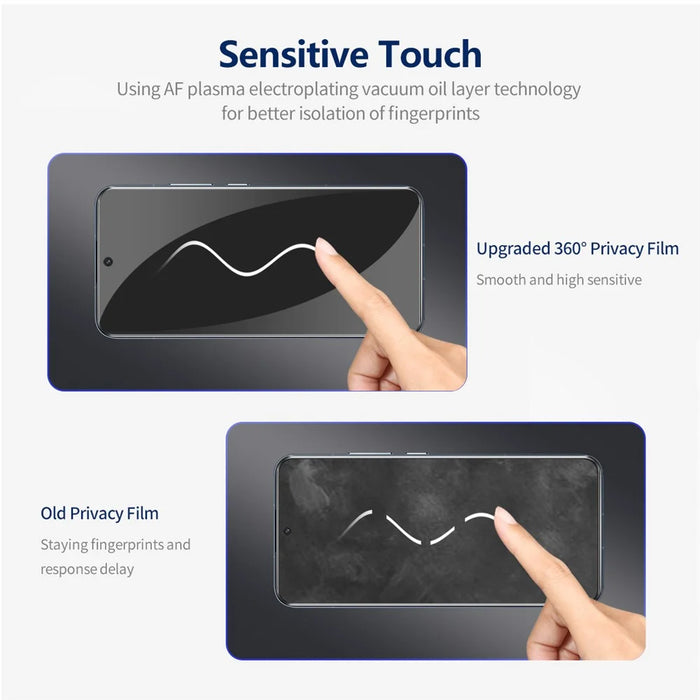 ENKAY HAT PRINCE 5Pcs For Samsung Galaxy S23 Privacy Screen Protector Silk Printing Anti-Peep Film - 7