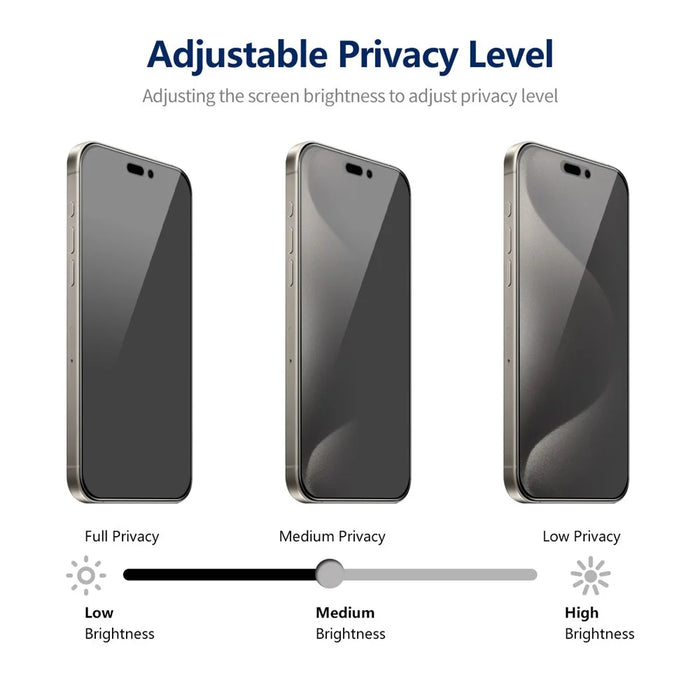 ENKAY HAT PRINCE 5Pcs For iPhone 14 Pro Max Silk Printing Anti-Spy Screen Protector Full Cover - 4