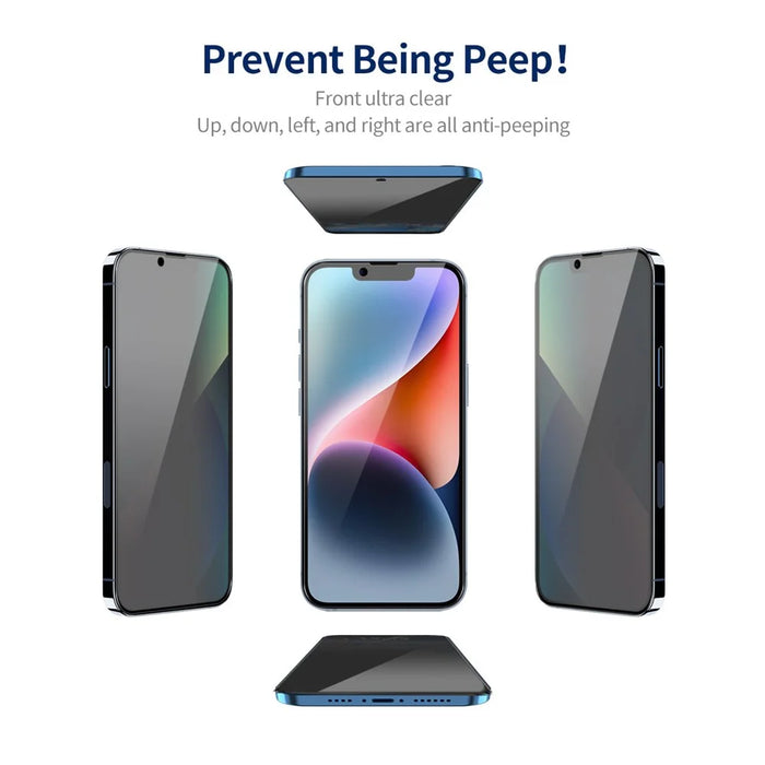 ENKAY HAT PRINCE 5Pcs For iPhone 14 Plus Anti-Spy Screen Protector Anti-explosion Full Cover Film - 2