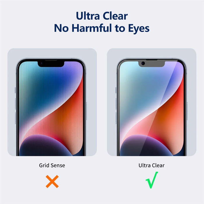 ENKAY HAT PRINCE 2Pcs For iPhone 14 Screen Protector Privacy Protection Anti-Spy Silk Printing Film - 6