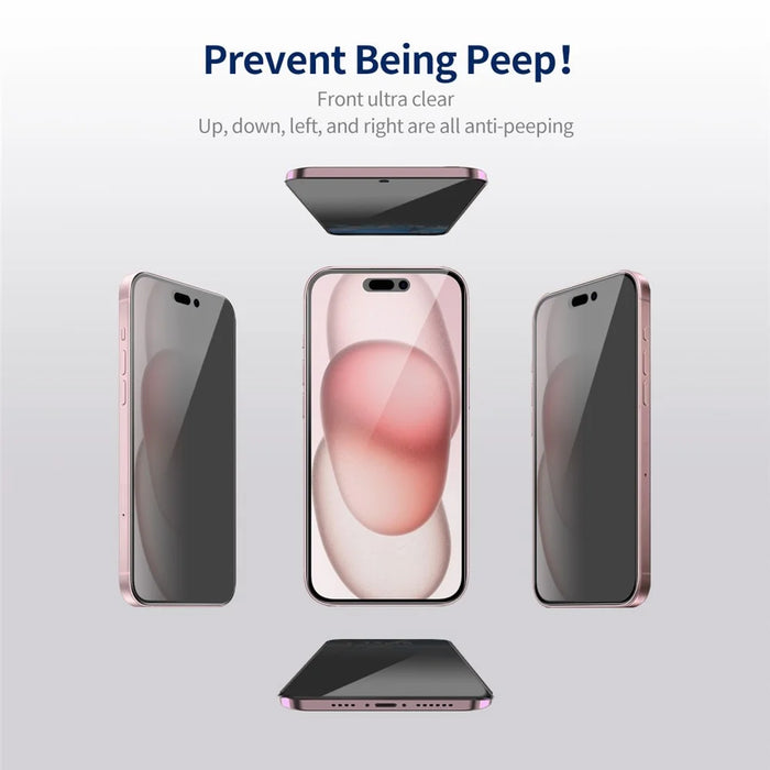 ENKAY HAT PRINCE 2Pcs For iPhone 15 Plus Screen Protector Privacy Protection Anti-explosion Film - 2