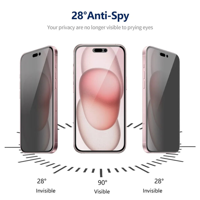 ENKAY HAT PRINCE 2Pcs For iPhone 15 Plus Screen Protector Privacy Protection Anti-explosion Film - 5
