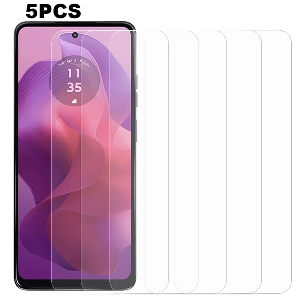 5PCS For Motorola Moto E14 4G / G04 4G / G04s 4G / G24 4G Tempered Glass Screen Protector 2.5D 0.3mm Anti-Explosion Film - 1