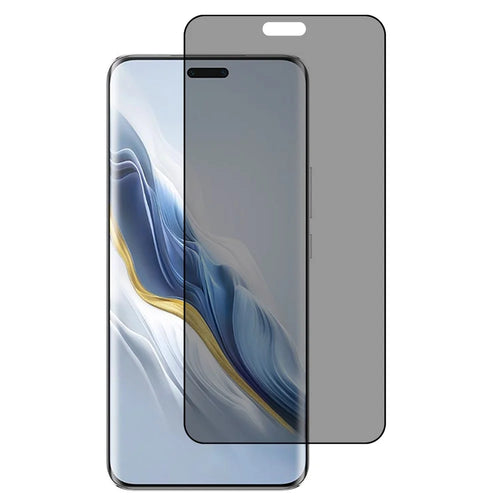 For Honor Magic6 Pro 5G Anti-Spy Tempered Glass Silk Printing 3D Curved Screen Protector Side Glue - 1
