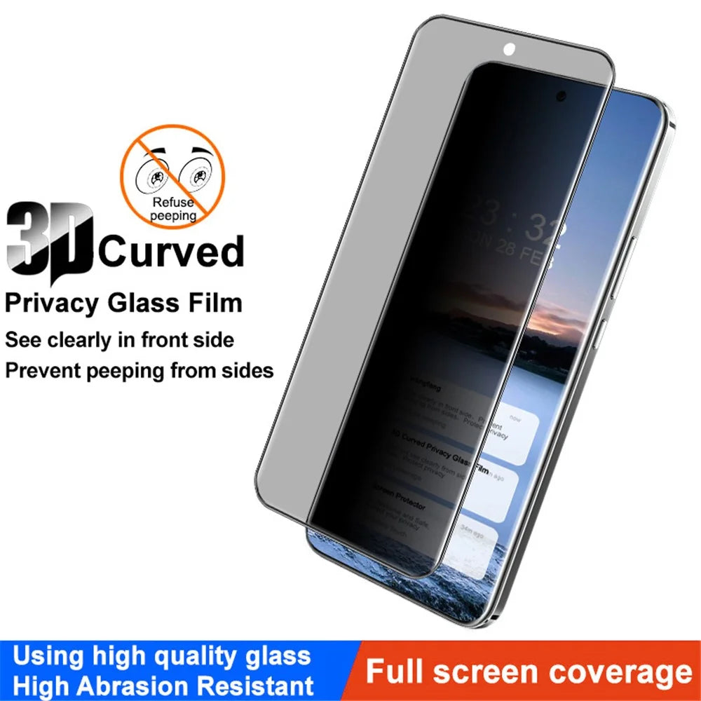 IMAK For Honor Magic6 5G Anti-Spy Privacy Screen Protector 3D Curved Tempered Glass Film - 3