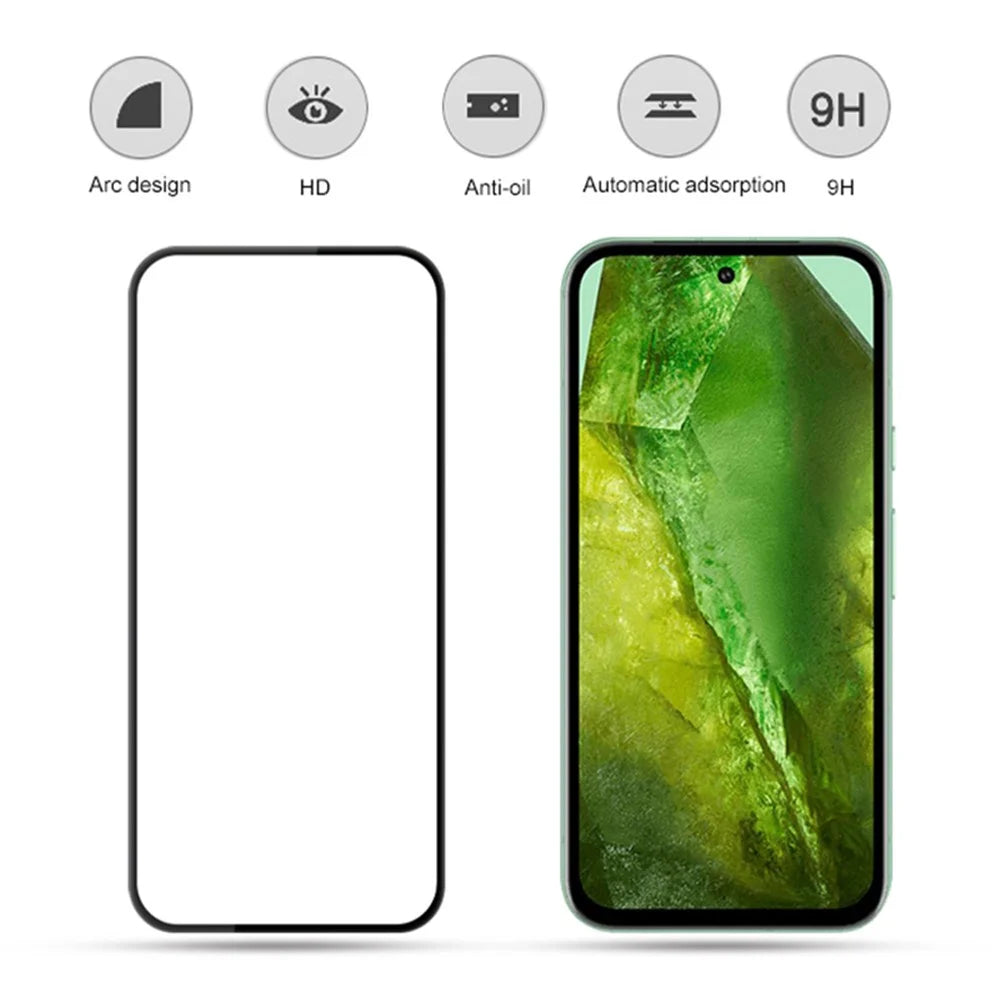 MOCOLO For Google Pixel 8a Screen Protector Silk Printing Full Glue Film 9H Hardness - Black - 6