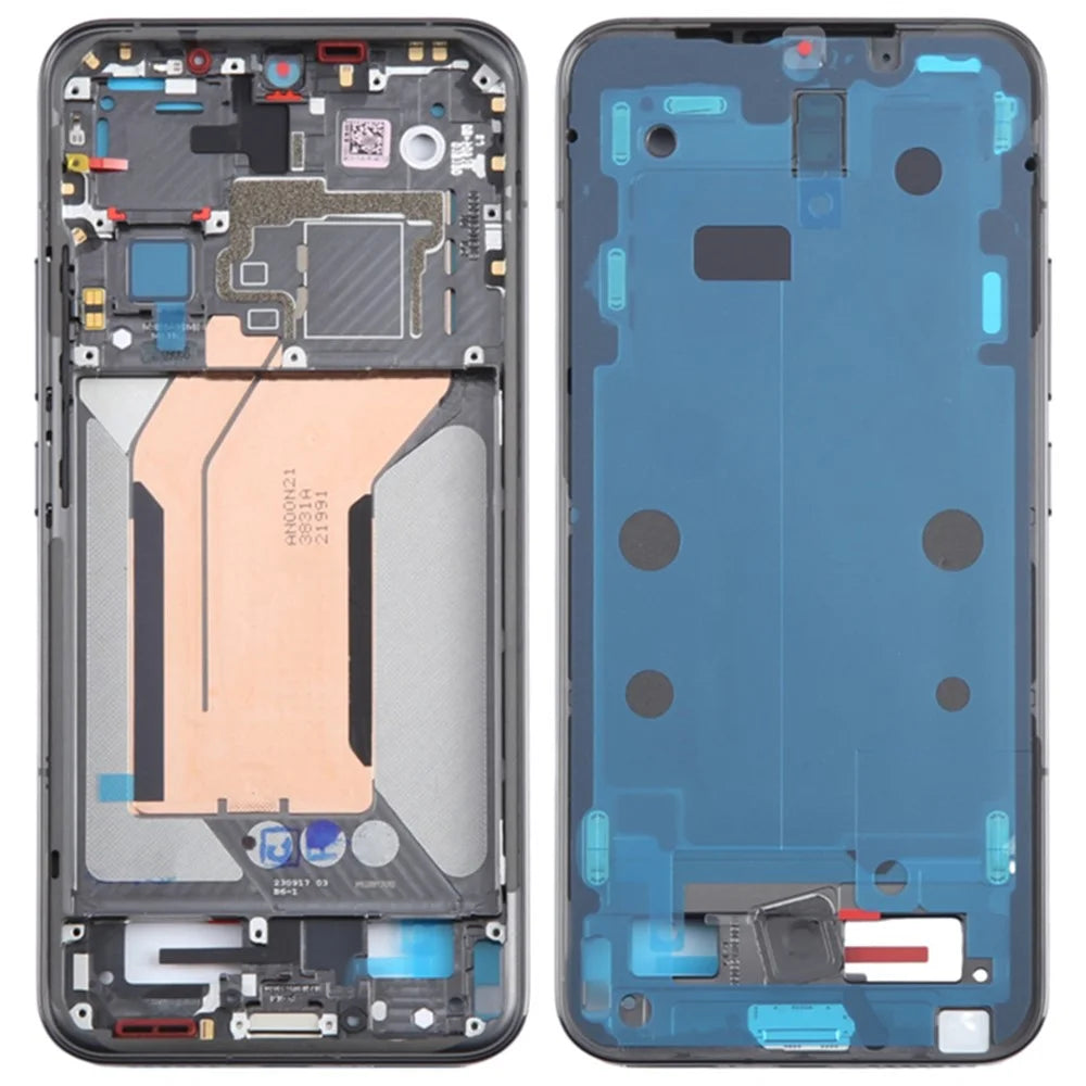 For Xiaomi 14 Phone Middle Plate Frame Repair Part (A-Side) (without Logo) - Black - 1