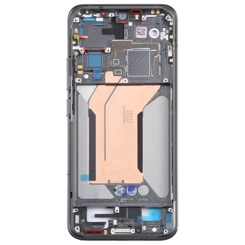 For Xiaomi 14 Phone Middle Plate Frame Repair Part (A-Side) (without Logo) - Black - 2
