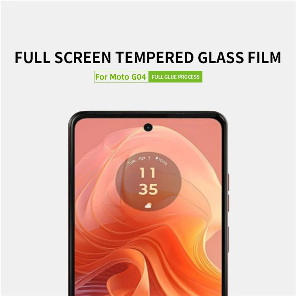PINWUYO JK Tempered Glass Film Series-2 for Motorola Moto E14 4G / G04 4G / G04s 4G / G24 4G Screen Protector 9H Hardness Case Friendly - 3