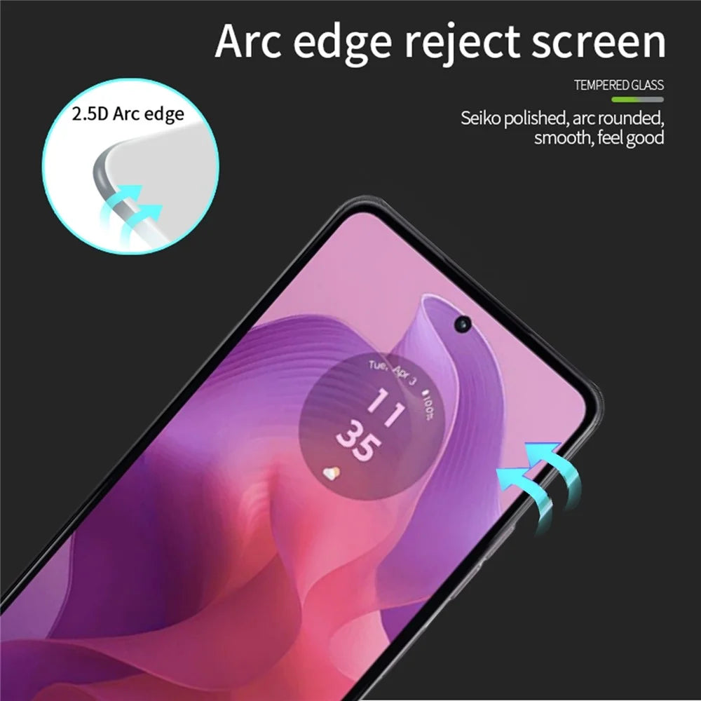PINWUYO JK Tempered Glass Film Series-2 for Motorola Moto E14 4G / G04 4G / G04s 4G / G24 4G Power Screen Protector HD Clear - 6