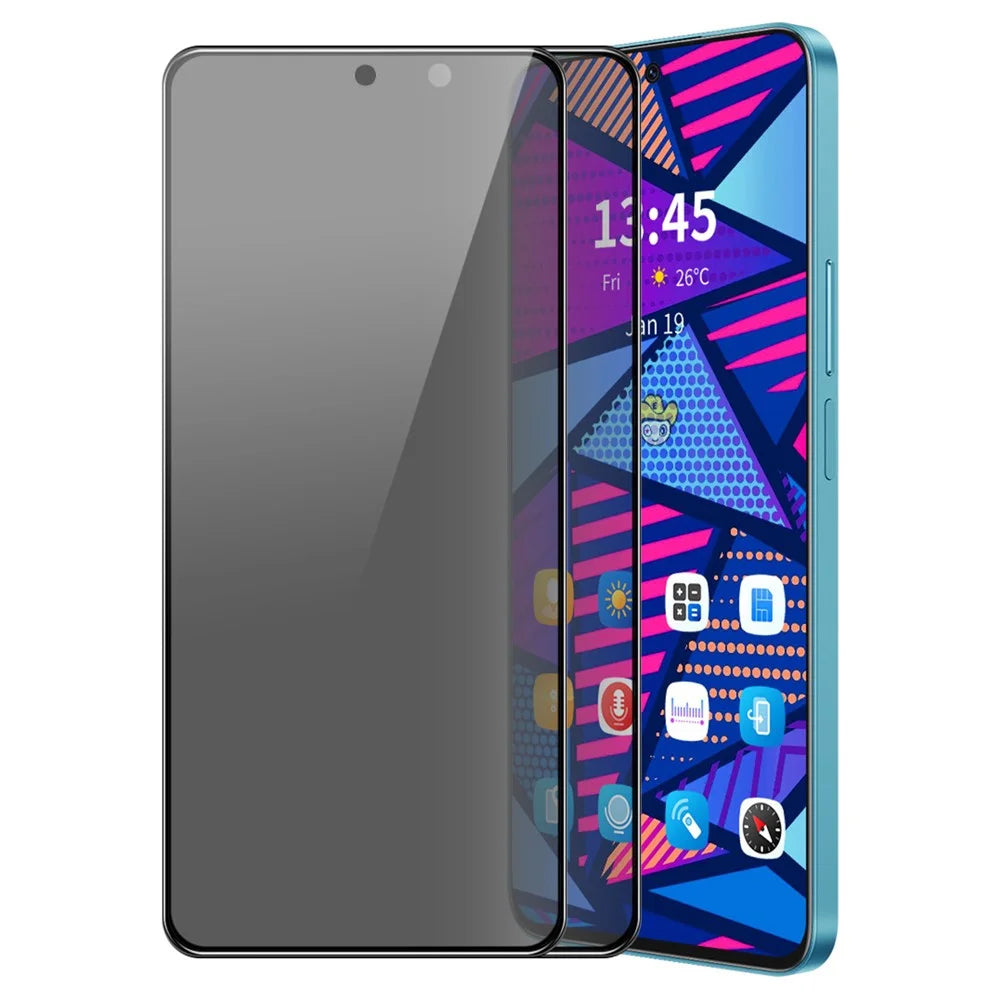 ENKAY HAT PRINCE 2Pcs For Motorola Moto G Play (2024) 4G Screen Protector Anti Spy Silk Printing Film - 1