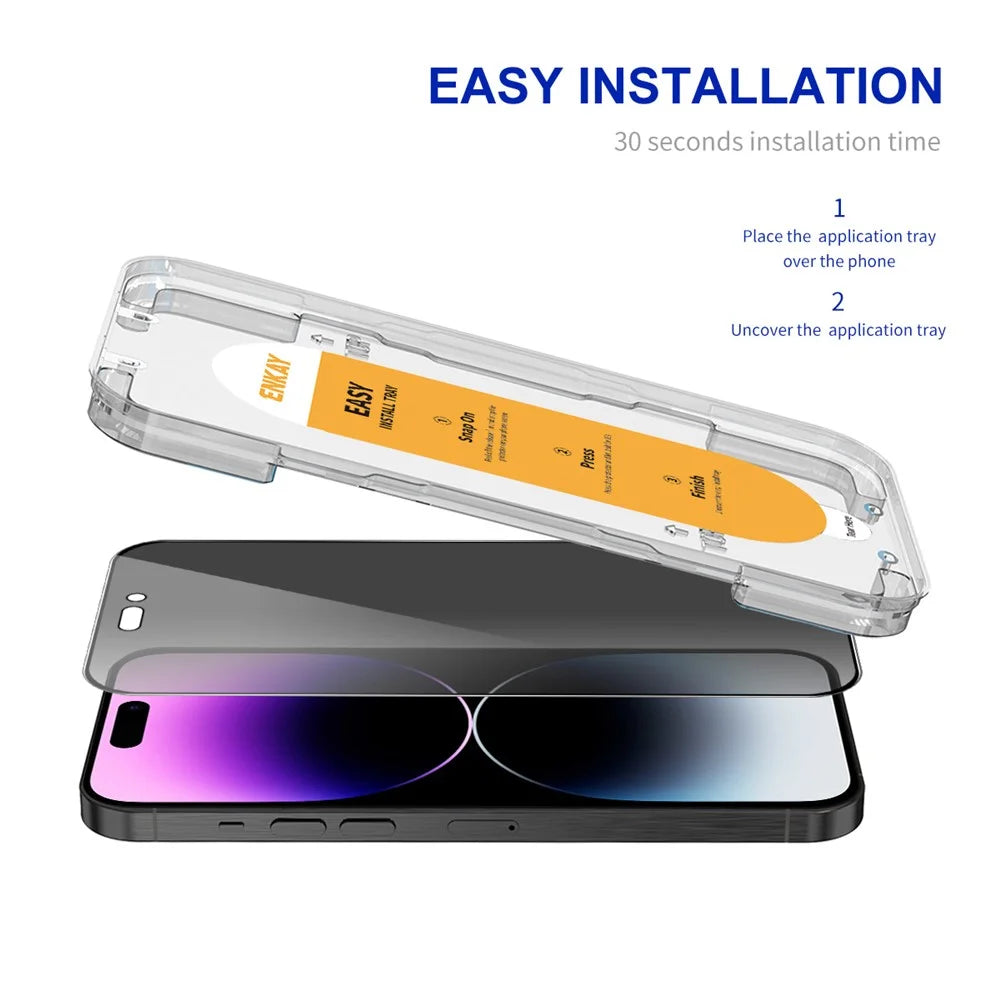 ENKAY HAT PRINCE For iPhone 14 Pro Max Screen Protector 28-degree Anti-peeping Film Easy Installation - 2