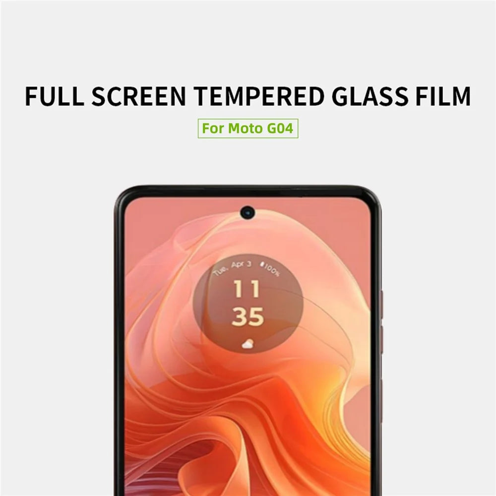 MOFI JK Tempered Glass Film Series-1 for Motorola Moto E14 4G / G04 4G / G04s 4G / G24 4G Full Glue HD Clear Full Screen Protector - 3