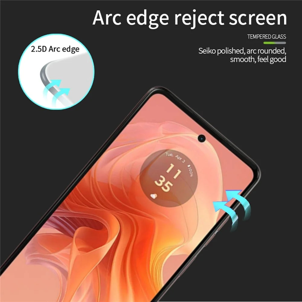 MOFI JK Tempered Glass Film Series-1 for Motorola Moto E14 4G / G04 4G / G04s 4G / G24 4G Full Glue HD Clear Full Screen Protector - 6