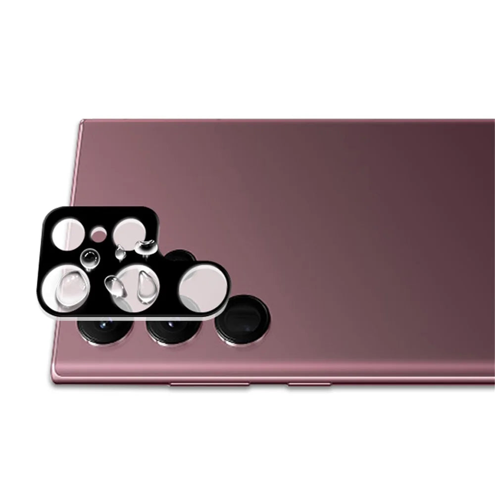 MOCOLO For Samsung Galaxy S24 Ultra Camera Lens Protector Tempered Glass Rear Lens Film - Black - 3