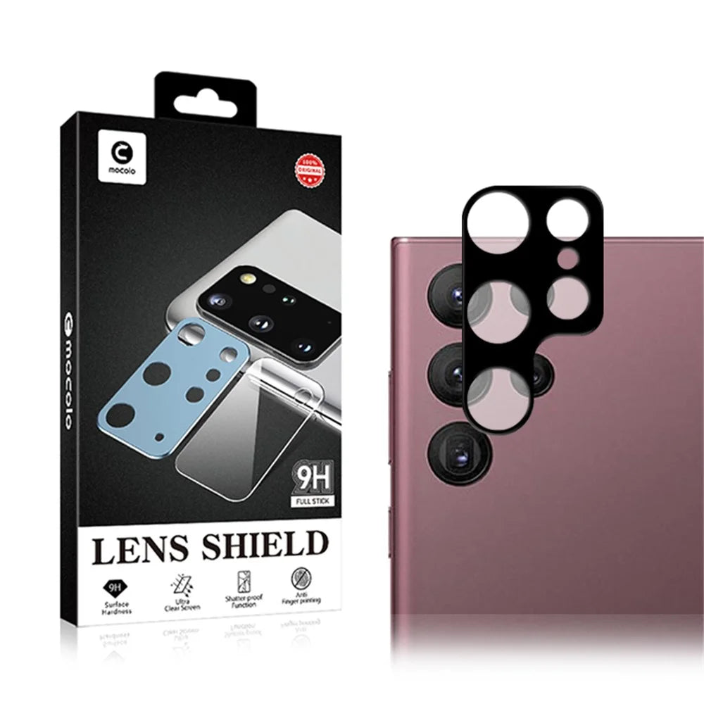 MOCOLO For Samsung Galaxy S24 Ultra Camera Lens Protector Tempered Glass Rear Lens Film - Black - 5