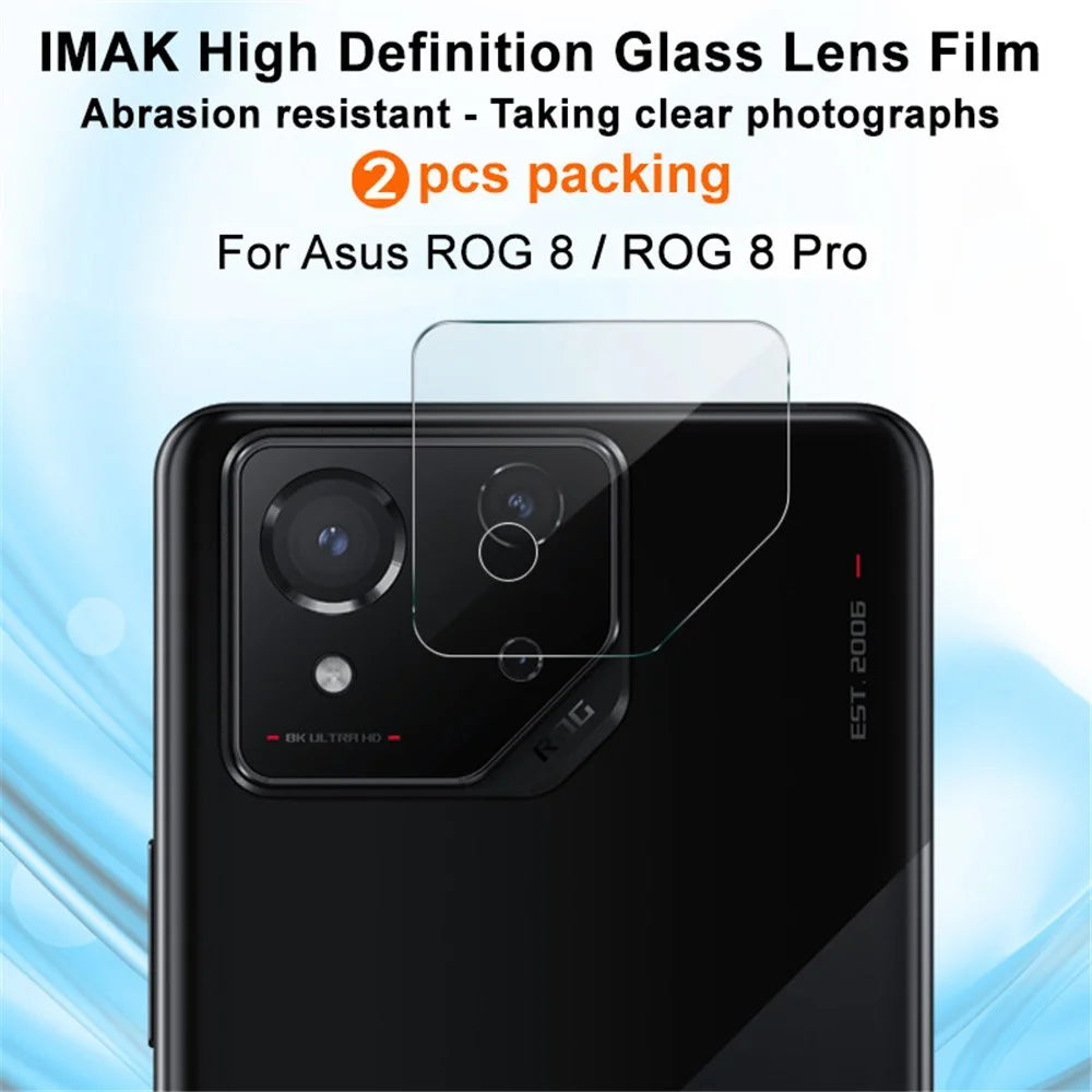IMAK 2Pcs  /  Set For Asus ROG Phone 8 5G / 8 Pro 5G Camera Lens Protector Tempered Glass Rear Lens Film - 2
