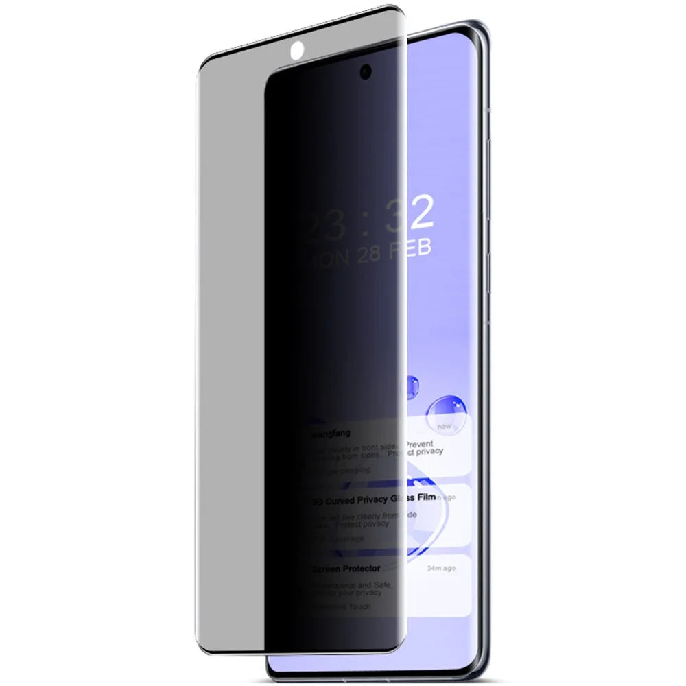 IMAK For Oppo Find X7 Ultra Anti-Spy Screen Protector Curved Tempered Glass Film - 5