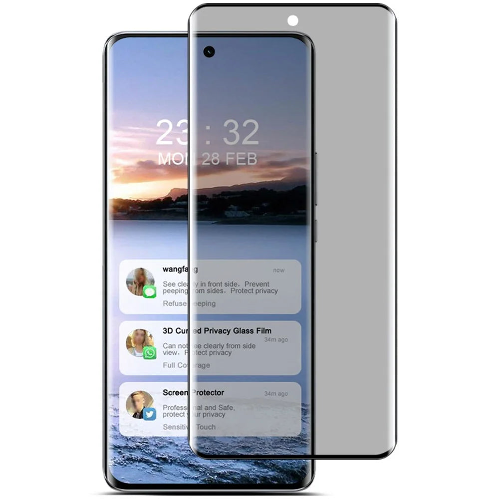 IMAK For Honor X50 Pro 5G Anti-Spy Privacy Screen Protector 3D Curved Tempered Glass Film - 1