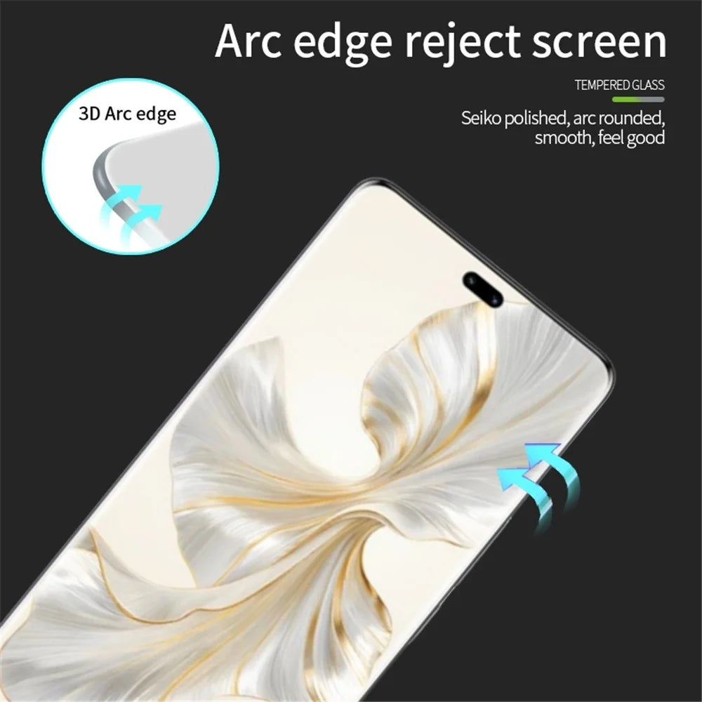 PINWUYO For Honor 100 Pro 5G Screen Protector 3D Hot Bending Ultra Clear Tempered Glass Film - 6