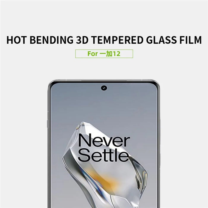MOFI For OnePlus 12 5G Tempered Glass Full Glue Screen Protector 3D Curved Hot Bending Film - 3