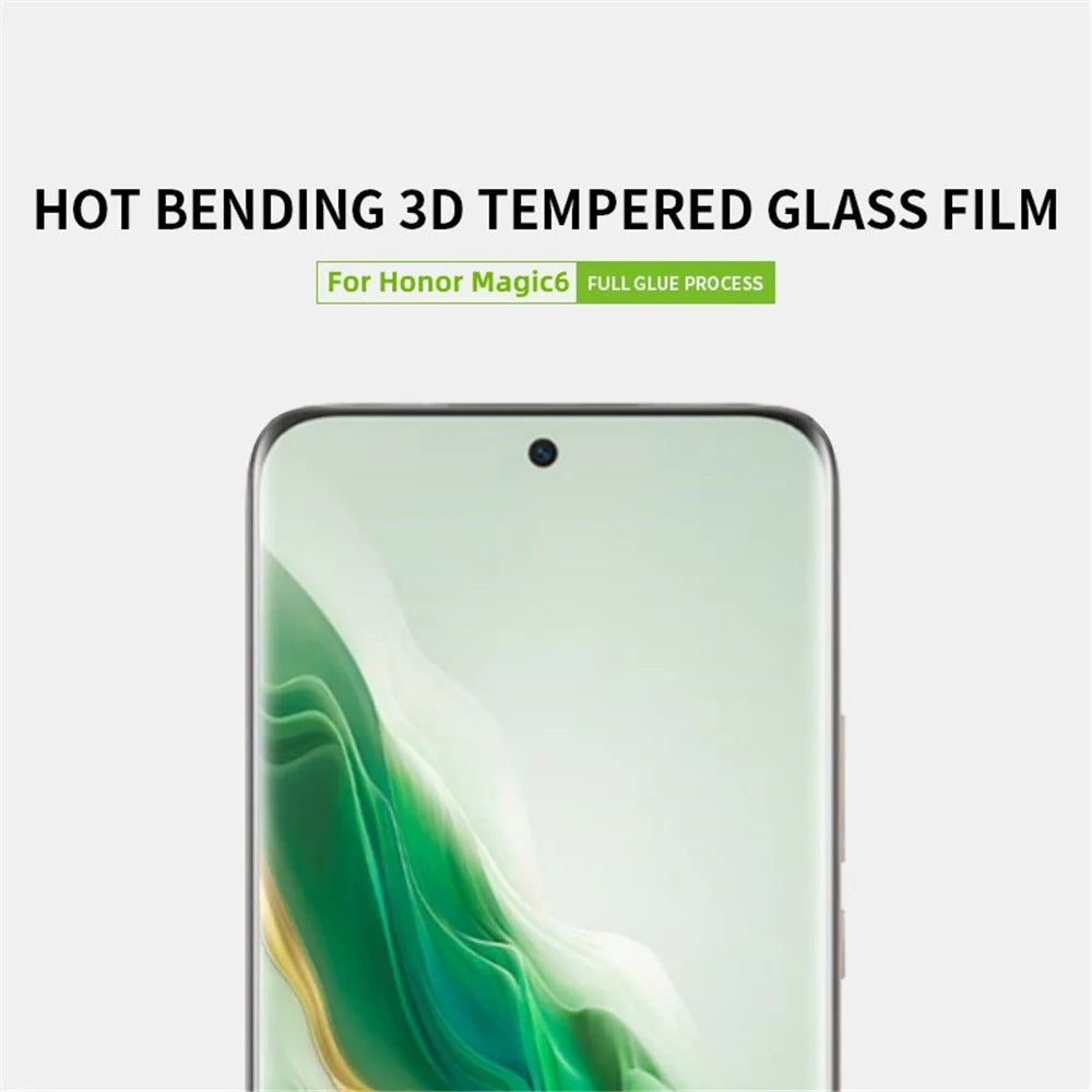 PINWUYO For Honor Magic6 5G Tempered Glass Screen Protector 3D Hot Bending Full Glue Film - 3