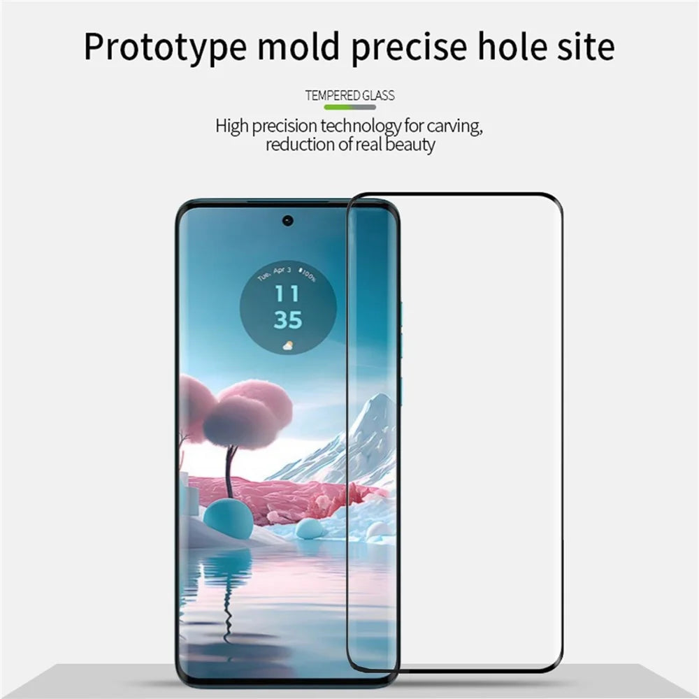 PINWUYO For Motorola Edge 40 Neo 5G Screen Protector Tempered Glass 3D Hot Bending Film - 7