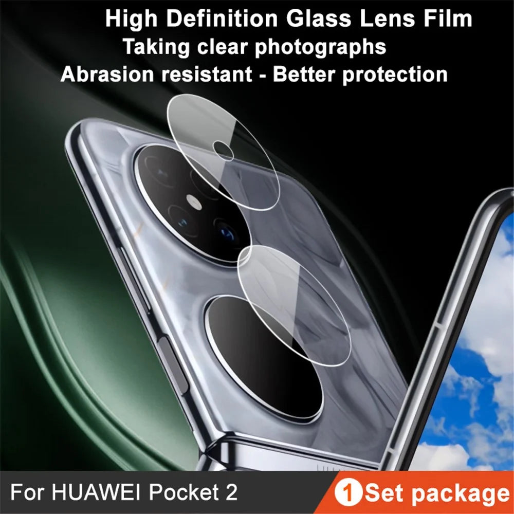 IMAK 1 Set Camera Lens Film for Huawei Pocket 2 Tempered Glass Ultra Clear Camera Lens Protector - 2