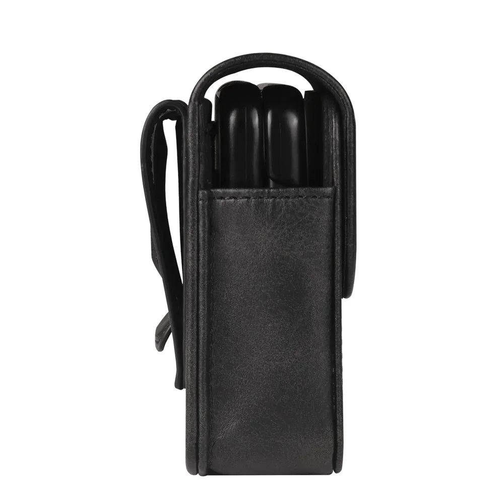 Phone Belt Bag for Universal Folding Cell Phones Magnetic Waist Pouch with Card Slots - Black - 6