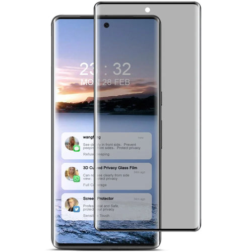 IMAK For Google Pixel 7 Pro 5G Anti-Spy Privacy Screen Protector 3D Curved Tempered Glass Film - 1