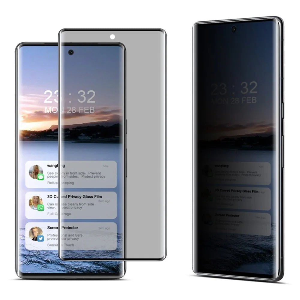 IMAK For Google Pixel 7 Pro 5G Anti-Spy Privacy Screen Protector 3D Curved Tempered Glass Film - 4