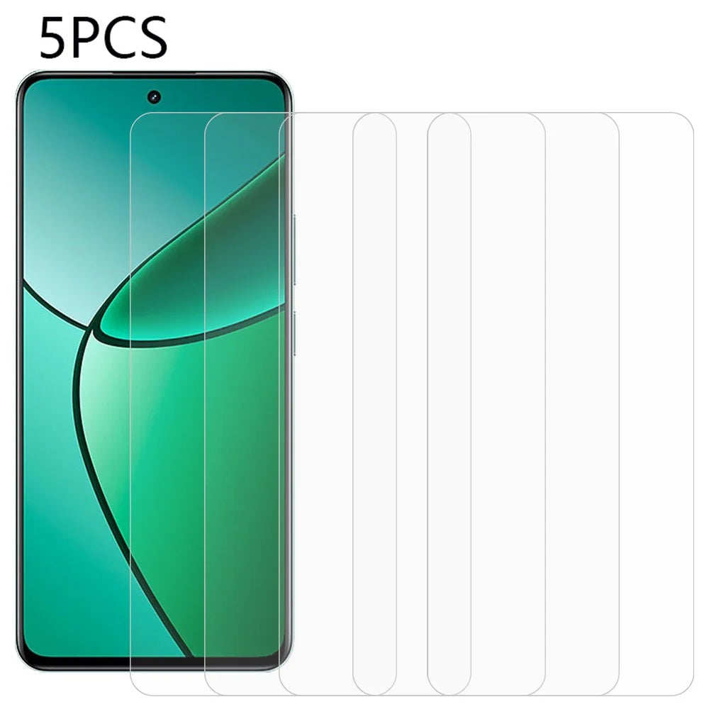 5PCS For Realme 12 4G / 12+ 5G Tempered Glass Phone Screen Protector 0.3mm 2.5D Ultra Clear Film - 1