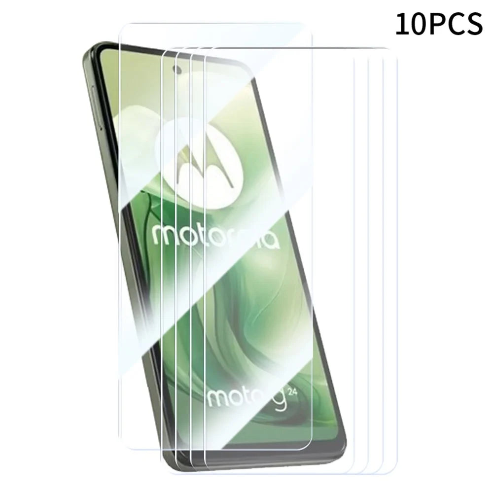 RURIHAI 10Pcs For Motorola Moto E14 4G / G04 4G / G04s 4G / G24 4G Screen Protector 9H Hardness HD Clear Film - 1