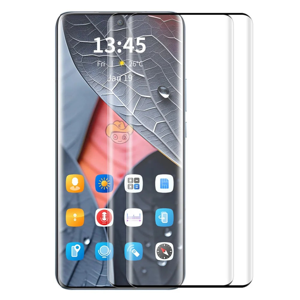 ENKAY HAT PRINCE 2PCS for Oppo Find X6 Screen Protector 3D Curved Side Glue Film Support Fingerprint Unlock - 1