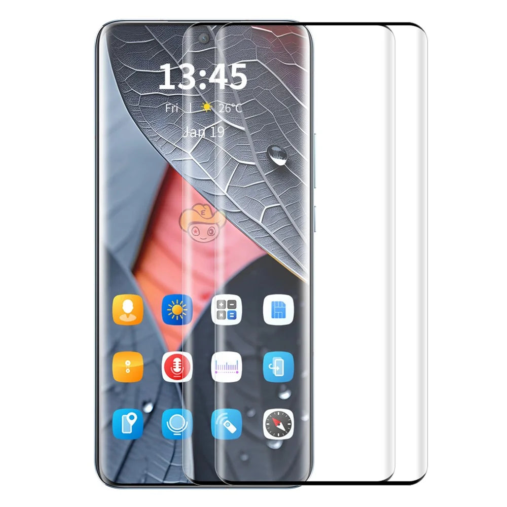 ENKAY HAT PRINCE 2PCS for vivo X90 Pro+ 5G Full Screen Protector 3D Curved Anti-Explosion Film Support Fingerprint Unlock - 1