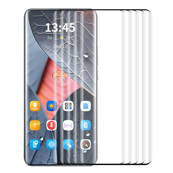 ENKAY HAT PRINCE 5PCS For Oppo Find X6 Screen Protector 3D Curved Full Cover Film Support Fingerprint Unlock - 1