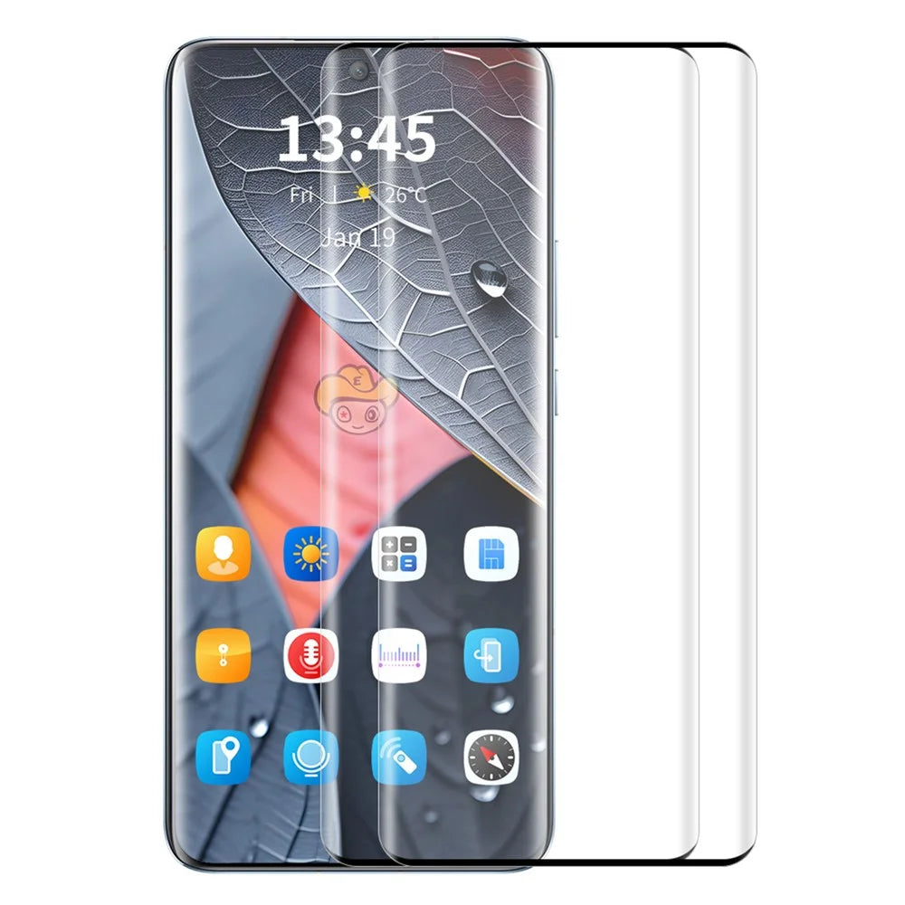 ENKAY HAT PRINCE 2PCS for Oppo Find X7 Ultra Tempered Glass Screen Protector 3D Curved Support Fingerprint Unlock - 1