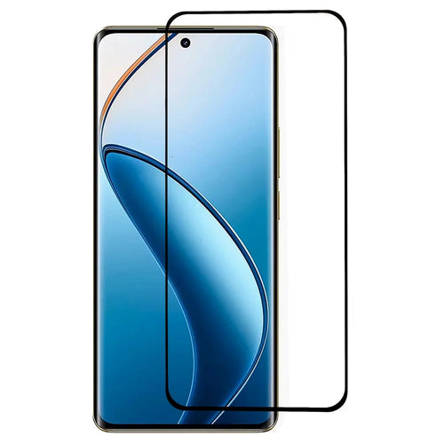 For Realme 12 Pro 5G / 12 Pro+ 5G Screen Protector Silk Printing Curved Edge Tempered Glass Film - 1