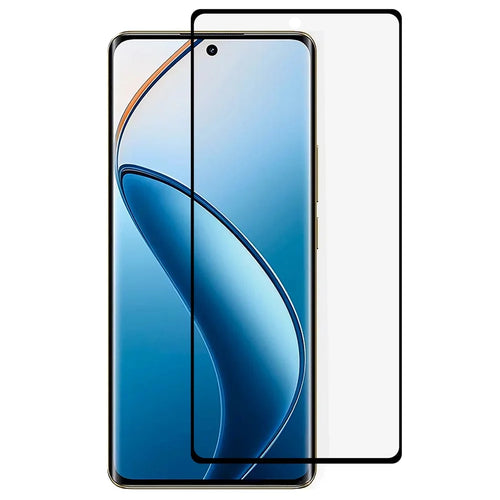 For Realme 12 Pro 5G / 12 Pro+ 5G Screen Protector Curved Edge Tempered Glass Phone Screen Saver Side Glue - 1