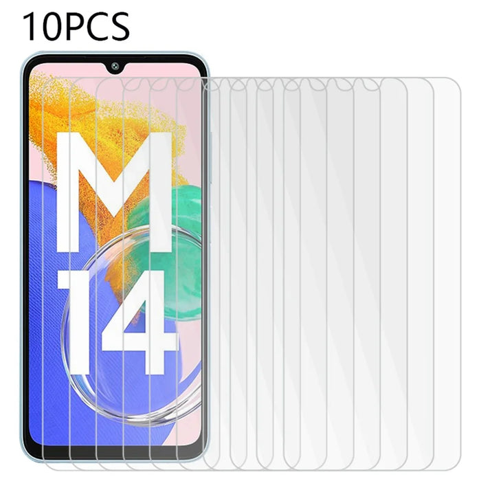 10PCS For Samsung Galaxy M14 4G Tempered Glass Film Crystal Clear 0.3mm 2.5D Screen Protector - 1