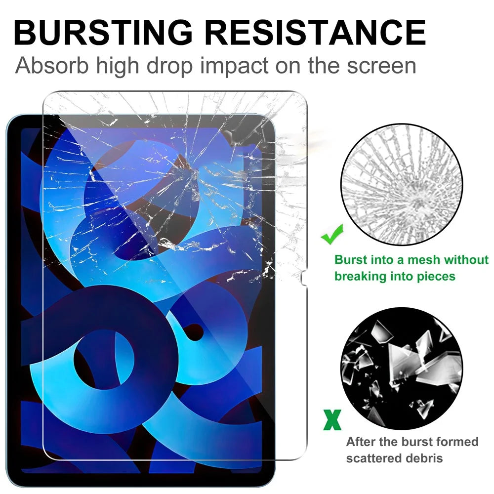 For iPad Air 11 (2026) / (2025) / (2024) Arc Edge Film Tempered Glass Anti-Fingerprint Full Screen Protector - 4