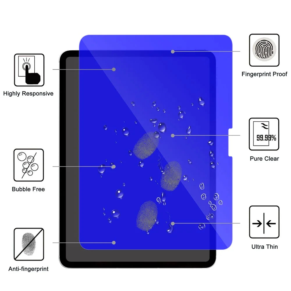 For iPad Pro 11 (2025) / 11 (2024) Tempered Glass Screen Protector Blue Light Blocking Screen Film - 3