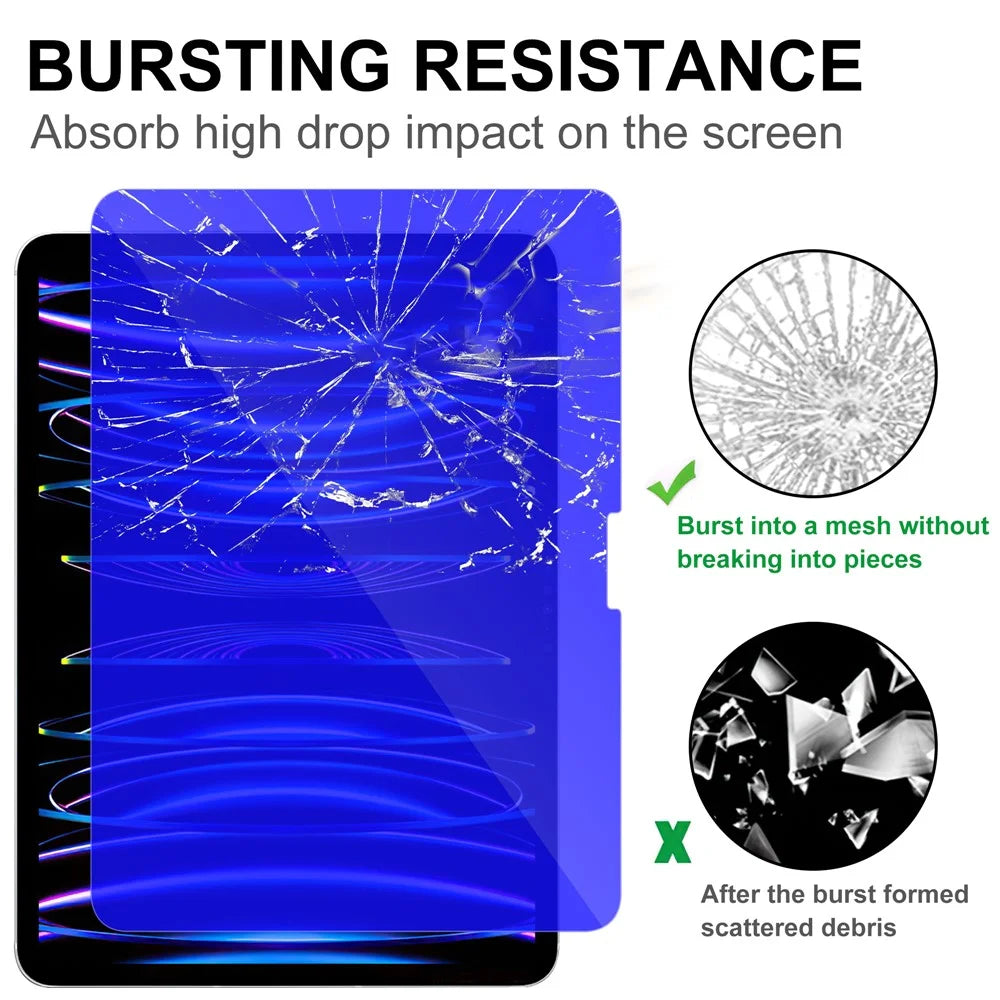 For iPad Pro 11 (2025) / 11 (2024) Tempered Glass Screen Protector Blue Light Blocking Screen Film - 5