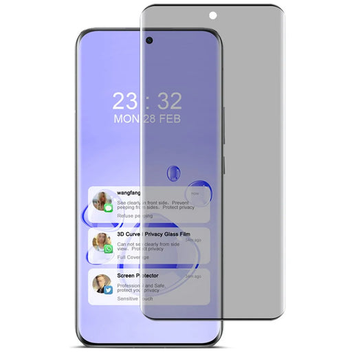 IMAK For Honor Magic6 5G Privacy Screen Protector 3D Curved Anti-Spy Film (No Edge Version) - 1