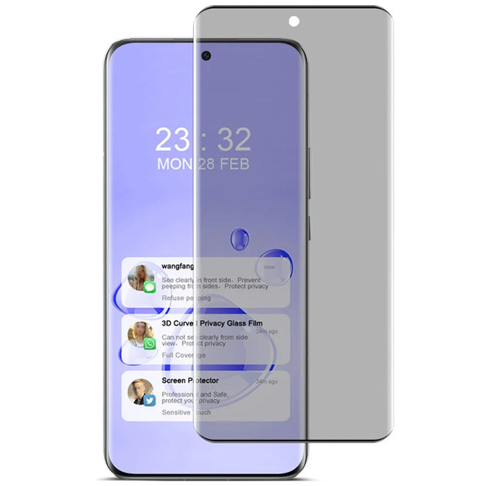 IMAK For Honor Magic6 5G Privacy Screen Protector 3D Curved Anti-Spy Film (No Edge Version) - 1