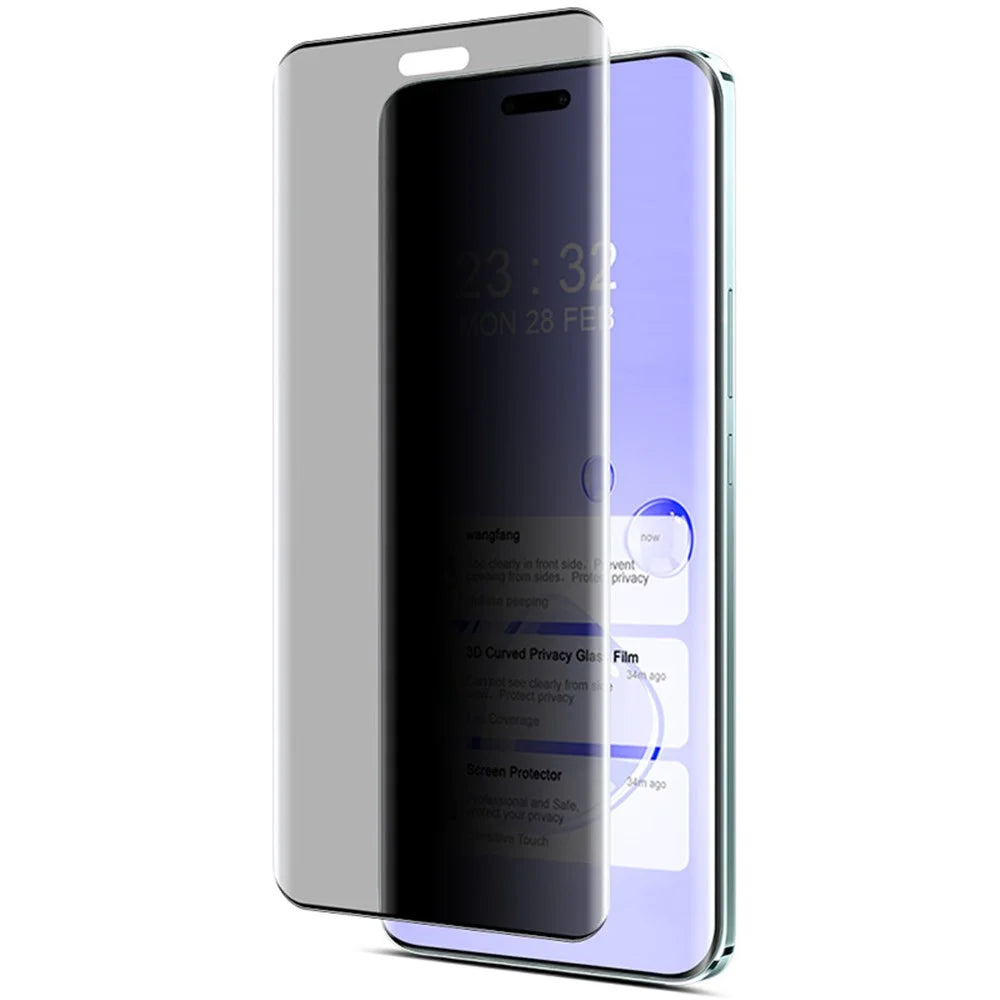 IMAK For Honor Magic6 Pro 5G / Magic6 Ultimate 5G Anti-Spy Screen Film 3D Curved Tempered Glass Full Screen Protector - 5