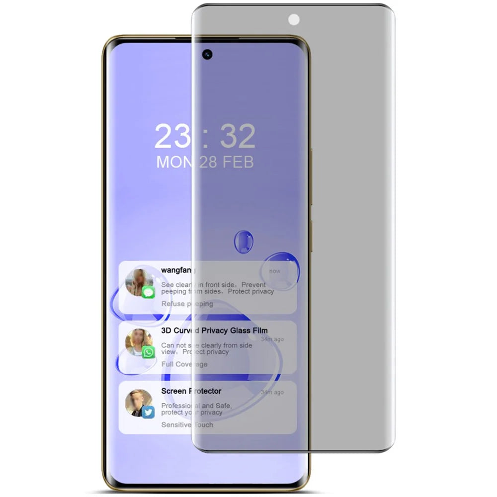IMAK For Realme 12 Pro 5G / 12 Pro+ 5G Privacy Screen Protector 3D Curved Edge Anti-scratch Film - 1