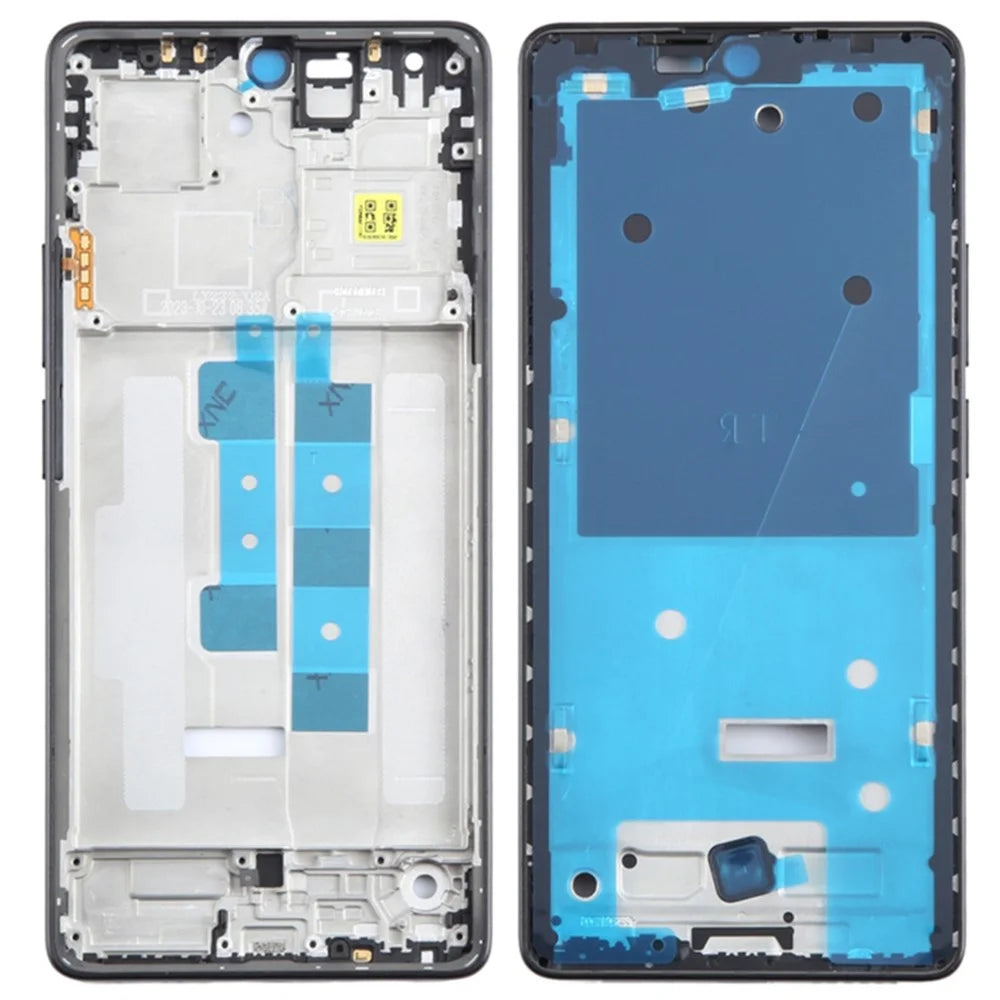 For Xiaomi Redmi Note 13 Pro 4G / Poco M6 Pro 4G Middle Plate Frame Repair Part (A-Side) (Without Logo) - Black - 1