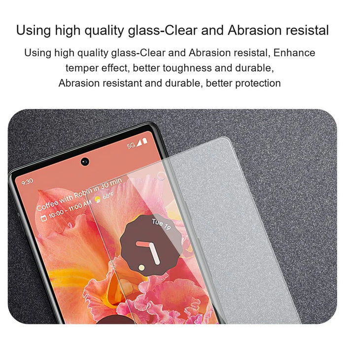 AMORUS For Google Pixel 9 / Pixel 9 Pro Screen Protector 2.5D Shatterproof High Aluminum-Silicon Glass Film - 7